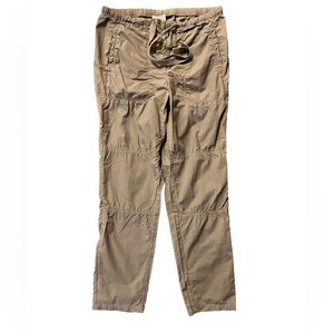 Lou & Grey Lightweight Khaki Green Elastic Waist Pants Size Small